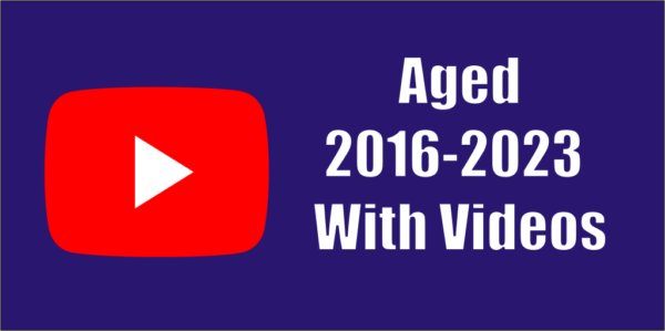 Aged YouTube Accounts 2016 - 2023 with Videos