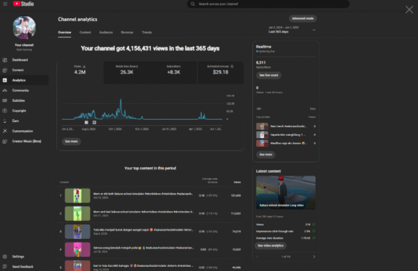 Rabil Gaming - Monetized  -  8360 : subscribers - Image 5