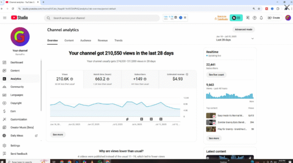 GamixPro - Monetized  -  22400 : subscribers - Image 2